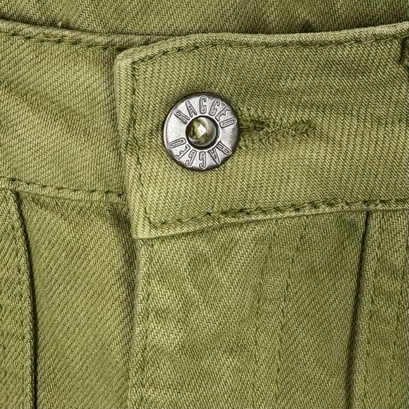 Ragged Priest Combat Jeans Green Khaki Denim High Rise Organic Cotton Cargo 28 - Picture 13 of 16